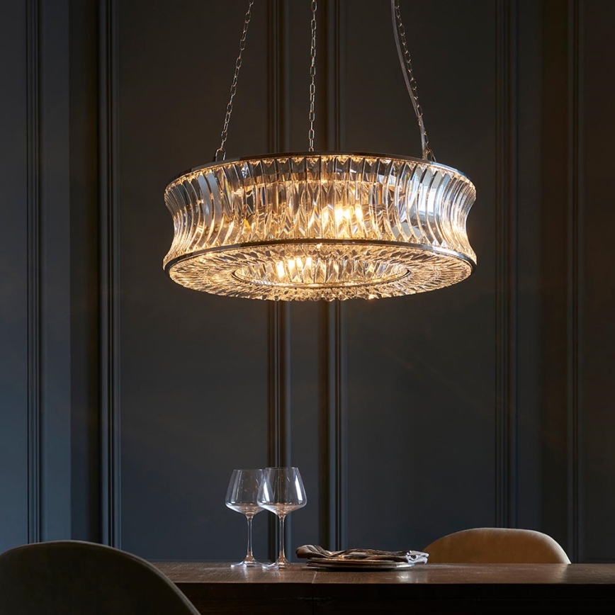 Endon 104528 - Lustre suspenso por corrente 6xE14/6W/230V cromado brilhante