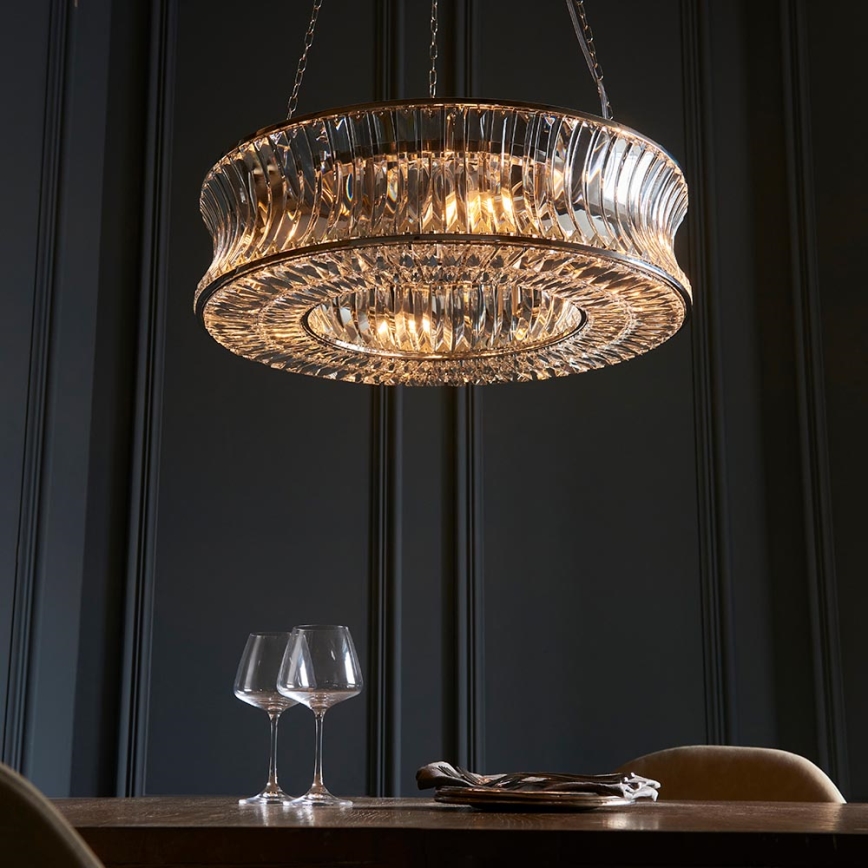 Endon 104528 - Lustre suspenso por corrente 6xE14/6W/230V cromado brilhante