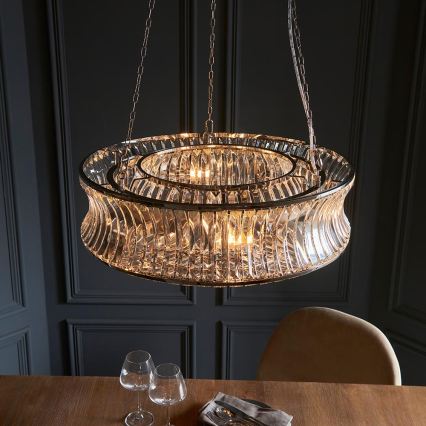 Endon 104528 - Lustre suspenso por corrente 6xE14/6W/230V cromado brilhante