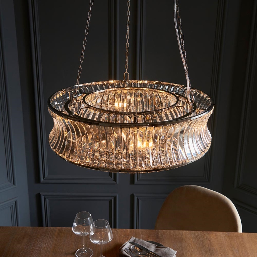 Endon 104528 - Lustre suspenso por corrente 6xE14/6W/230V cromado brilhante