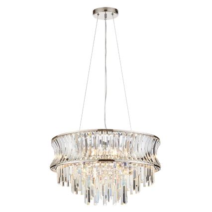 Endon 104530 - Lustre suspenso por corrente, 9xE14/6W/230V, cromado brilhante