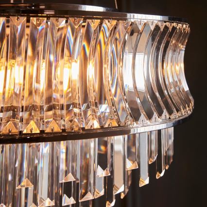 Endon 104530 - Lustre suspenso por corrente, 9xE14/6W/230V, cromado brilhante