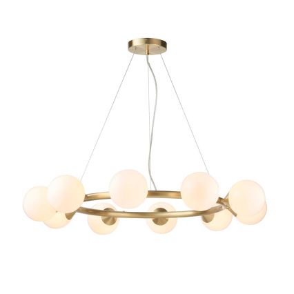 Endon 106008 - Lustre suspenso OTIS com cabo 10xG9/3W/230V dourado/branco
