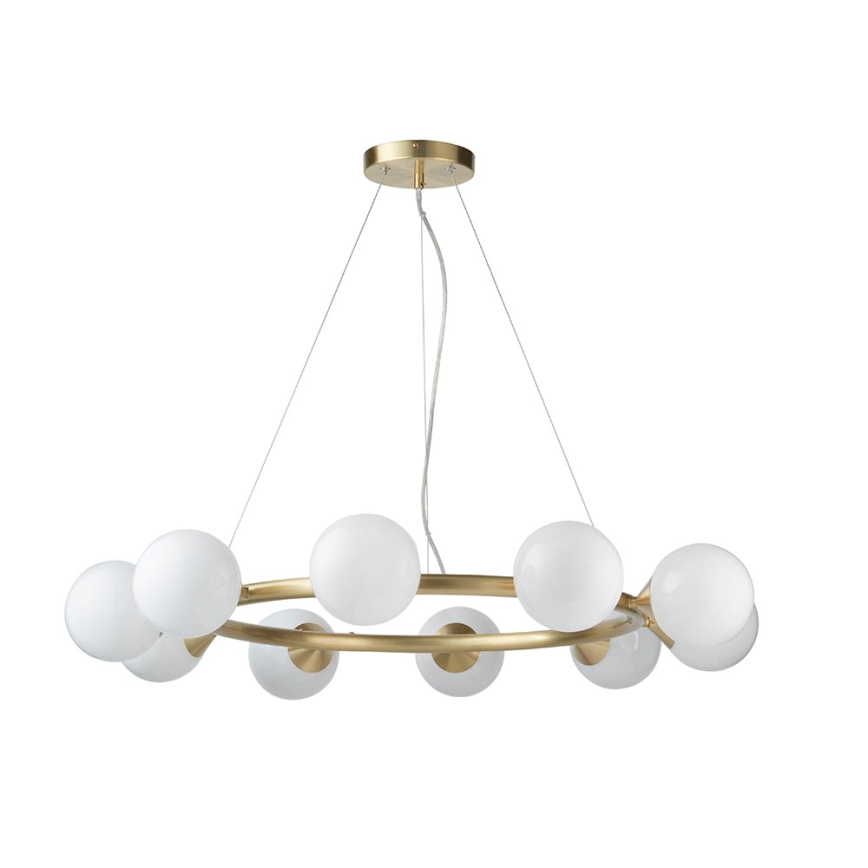 Endon 106008 - Lustre suspenso OTIS com cabo 10xG9/3W/230V dourado/branco