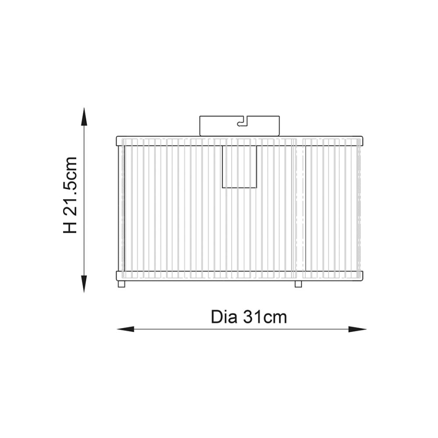 Endon 106265 - Candeeiro de teto RIDGETON 1xE27/10W/230V latão