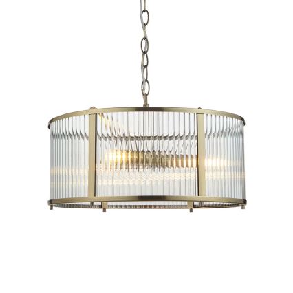 Endon 106282 - Lustre com corrente RIDGETON 3xE14/6W/230V latão
