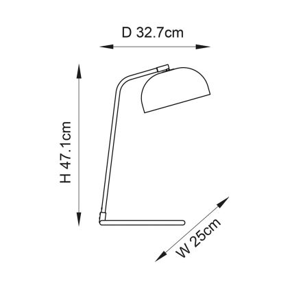 Endon 106336 - Candeeiro de mesa BRAIR 1xE14/7W/230V preto