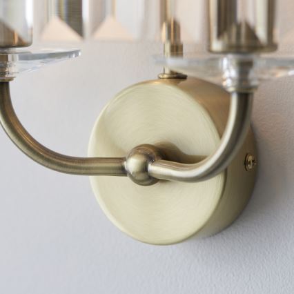 Endon 106450 - Iluminação de parede CHESTERFIELD 2xE14/6W/230V latão