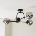 Endon 106662 - Candeeiro integrado ONTARIO 4xE14/7W/230V preto/fumado