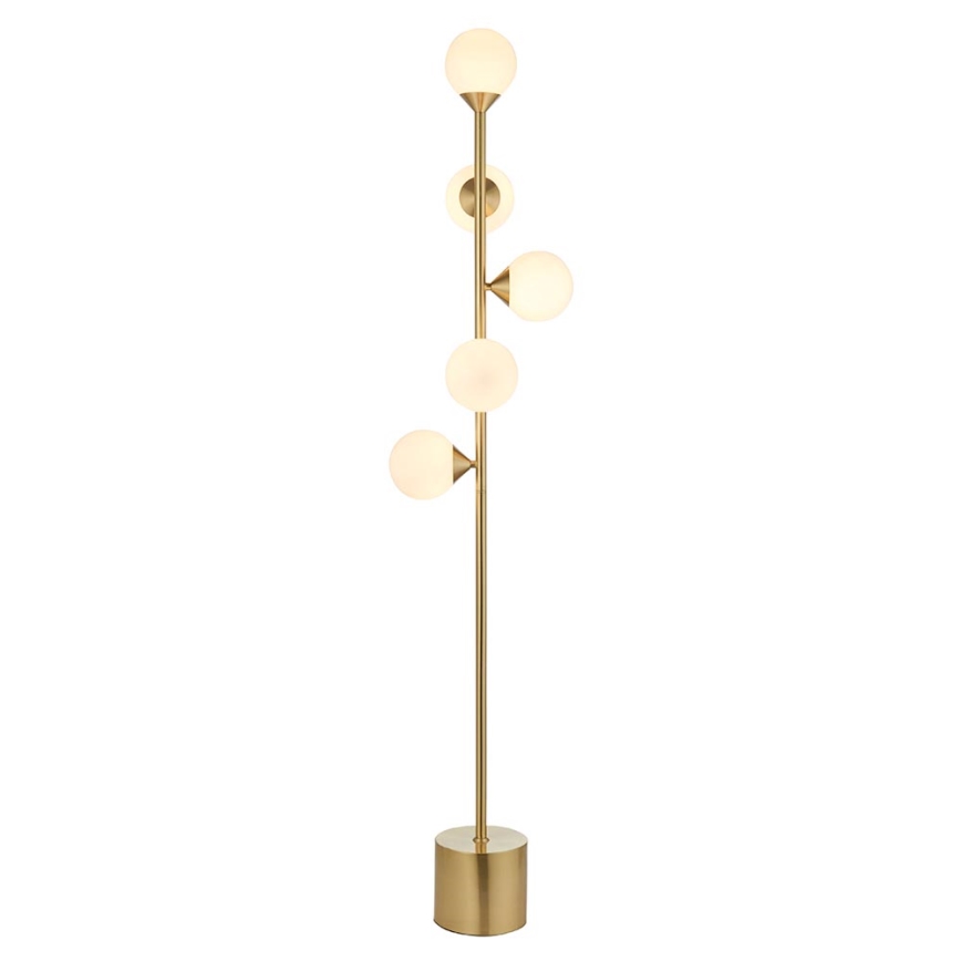Endon 106756 - Candeeiro de pé OTIS 5xG9/3W/230V dourado/branco