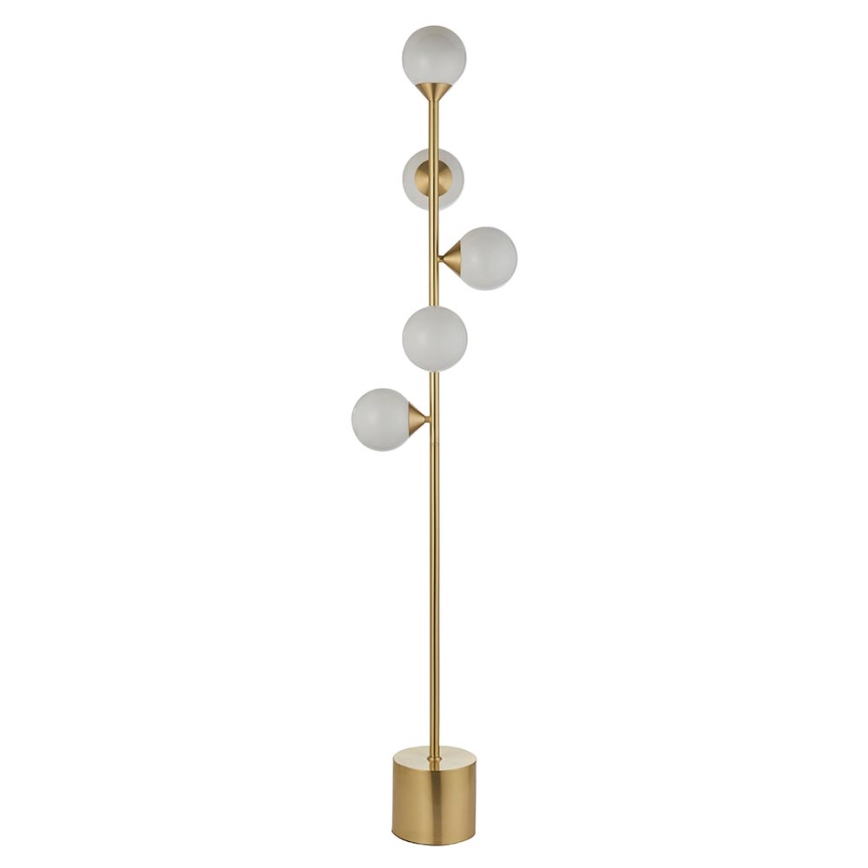 Endon 106756 - Candeeiro de pé OTIS 5xG9/3W/230V dourado/branco