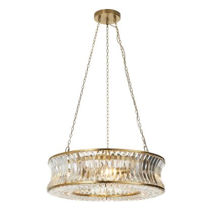 Endon 106811 - Lustre pendente com corrente 6xE14/6W/230V dourado
