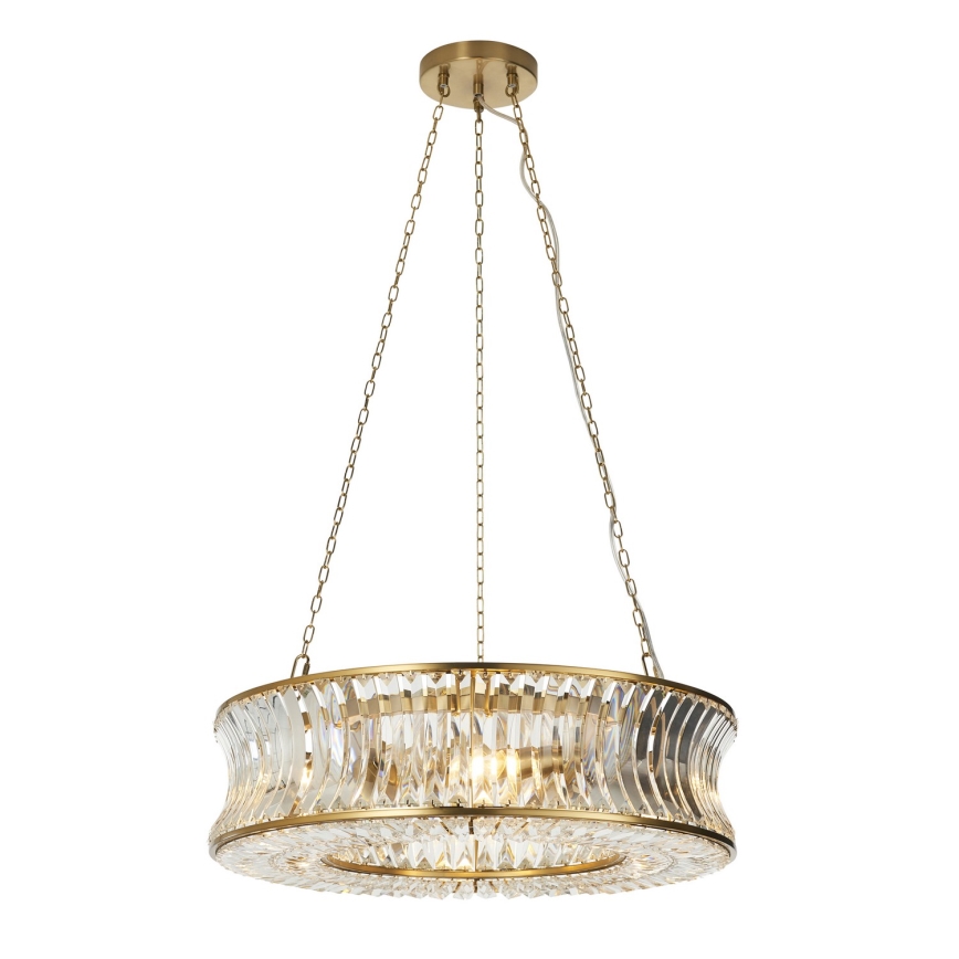 Endon 106811 - Lustre pendente com corrente 6xE14/6W/230V dourado