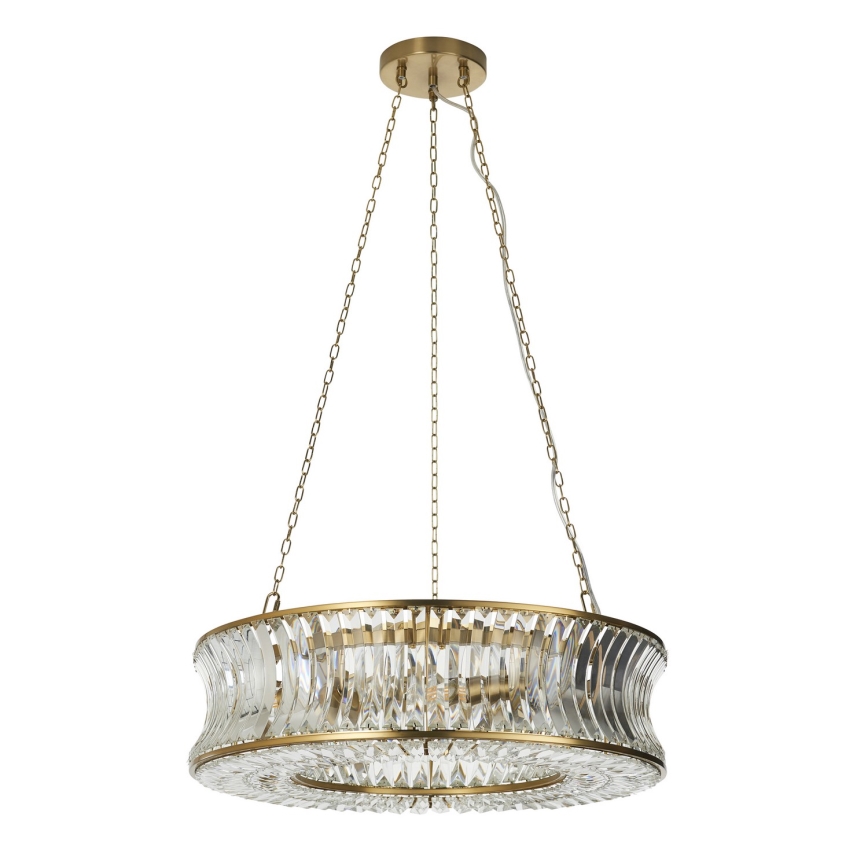 Endon 106811 - Lustre pendente com corrente 6xE14/6W/230V dourado