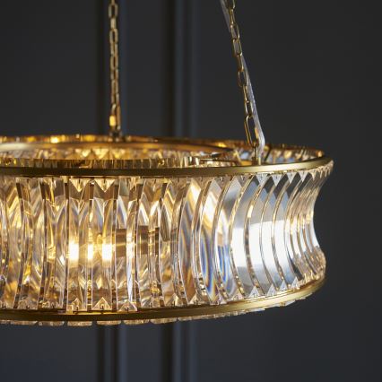 Endon 106811 - Lustre pendente com corrente 6xE14/6W/230V dourado