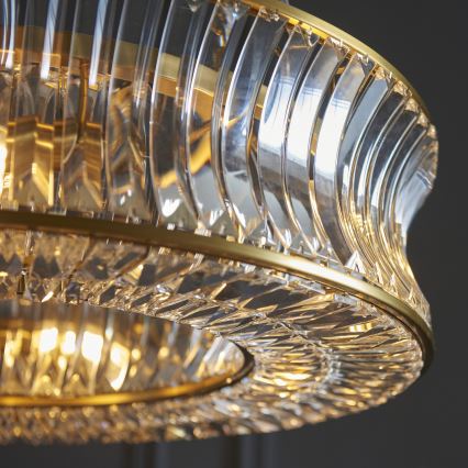 Endon 106811 - Lustre pendente com corrente 6xE14/6W/230V dourado