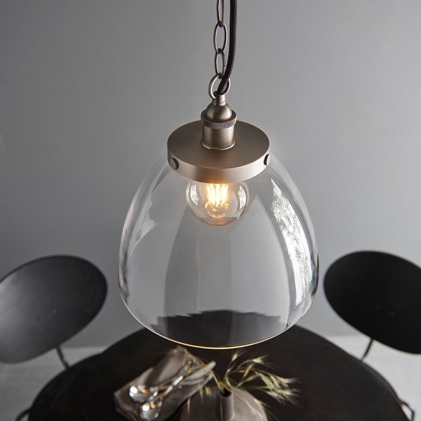 Endon 106896 - Lustre suspenso por corrente HANSEN 1xE27/10W/230V cromo mate