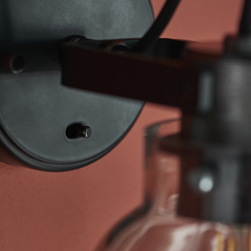 Endon 107011 - Aplique de parede com foco URBAN 1xE27/10W/230V preto/fumê