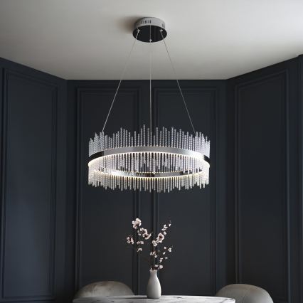 Endon 107108 - Lustre LED suspenso por cabo LED/56W/230V 3000K, cromado brilhante