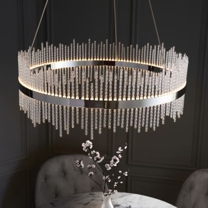 Endon 107108 - Lustre LED suspenso por cabo LED/56W/230V 3000K, cromado brilhante