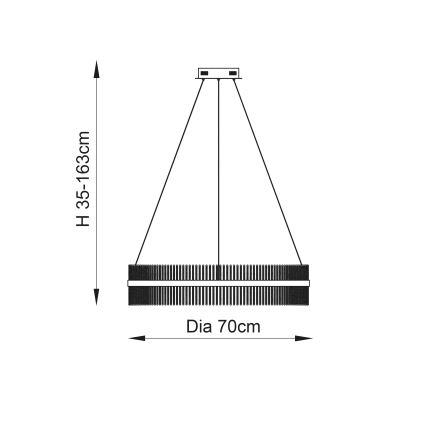 Endon 107108 - Lustre LED suspenso por cabo LED/56W/230V 3000K, cromado brilhante