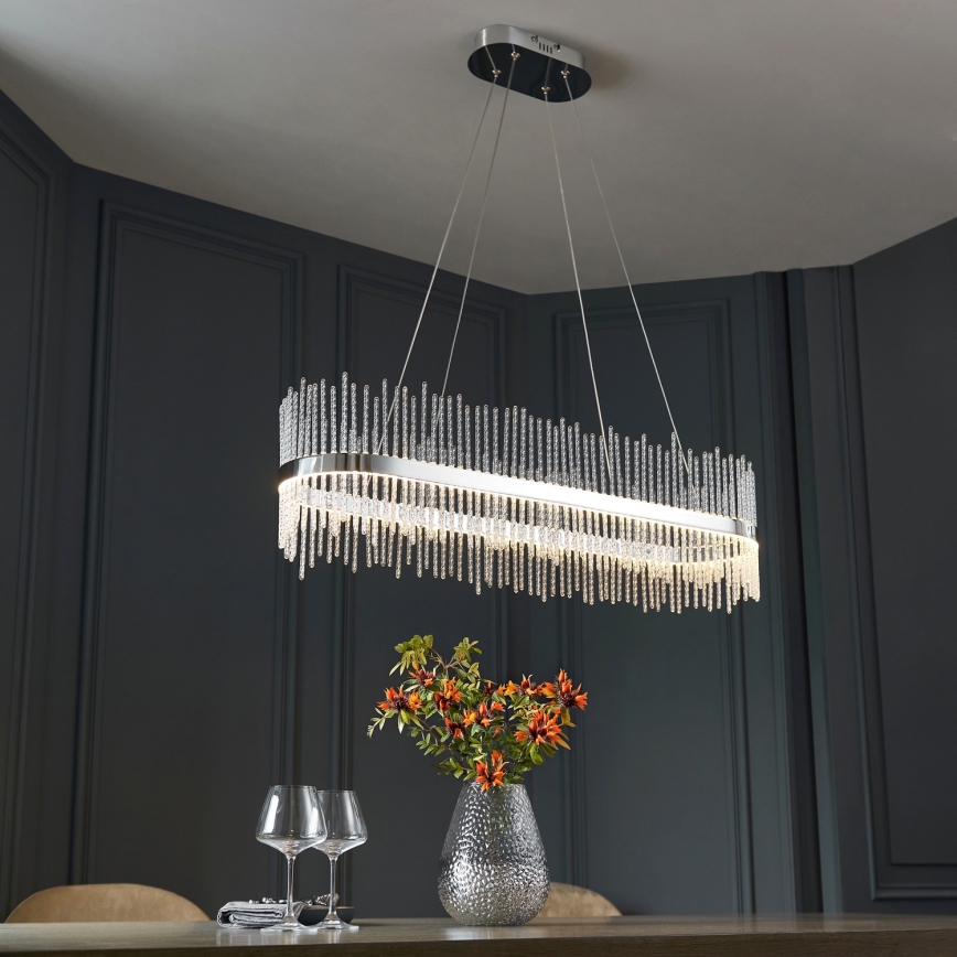 Endon 107109 - Lustre LED suspenso por cabo LED/47W/230V 3000K cromado brilhante