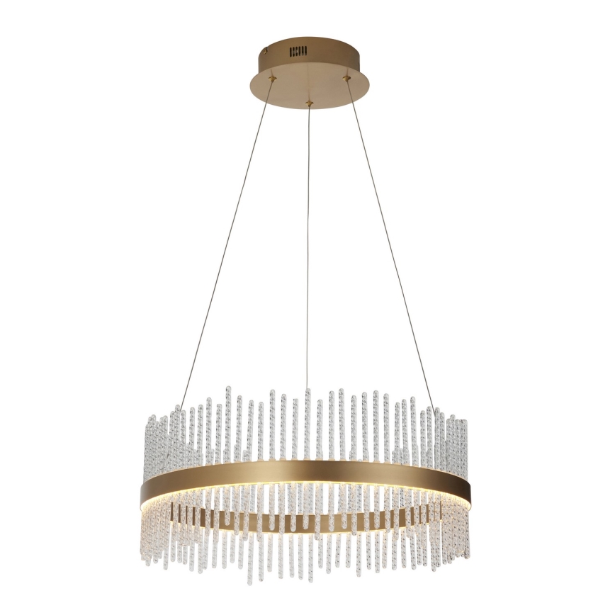 Endon 107671 - Candeeiro suspenso LED com regulação ADRIEL LED/41W/230V 3000K diâmetro 51 cm dourado/transparente