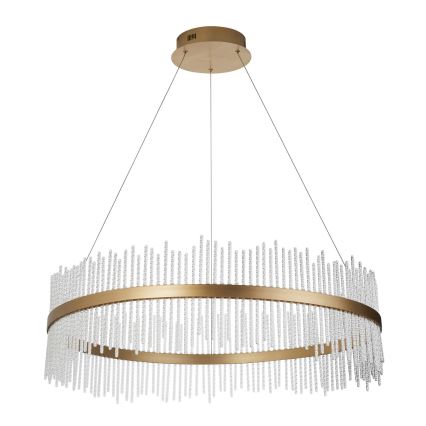 Endon 107672 - Lustre LED dimerizável suspenso por cabo ADRIEL LED/83W/230V 3000K Ø 89 cm dourado/transparente