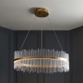 Endon 107672 - Lustre LED dimerizável suspenso por cabo ADRIEL LED/83W/230V 3000K Ø 89 cm dourado/transparente