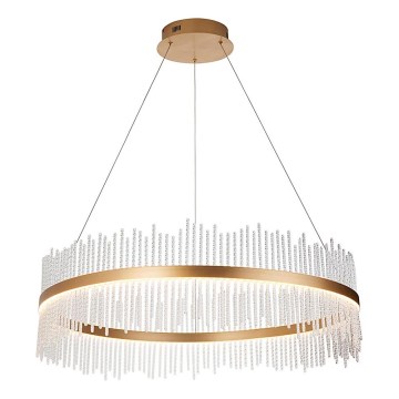 Endon 107672 - Lustre LED dimerizável suspenso por cabo ADRIEL LED/83W/230V 3000K Ø 89 cm dourado/transparente