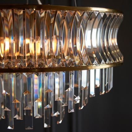 Endon 107785 - Lustre suspenso em cabo 9xE14/6W/230V dourado