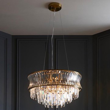 Endon 107785 - Lustre suspenso por cabo 9xE14/6W/230V latão