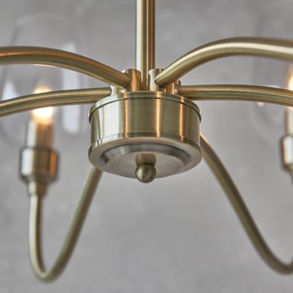 Endon 107791 - Lustre suspenso por corrente 6xE14/6W/230V latão