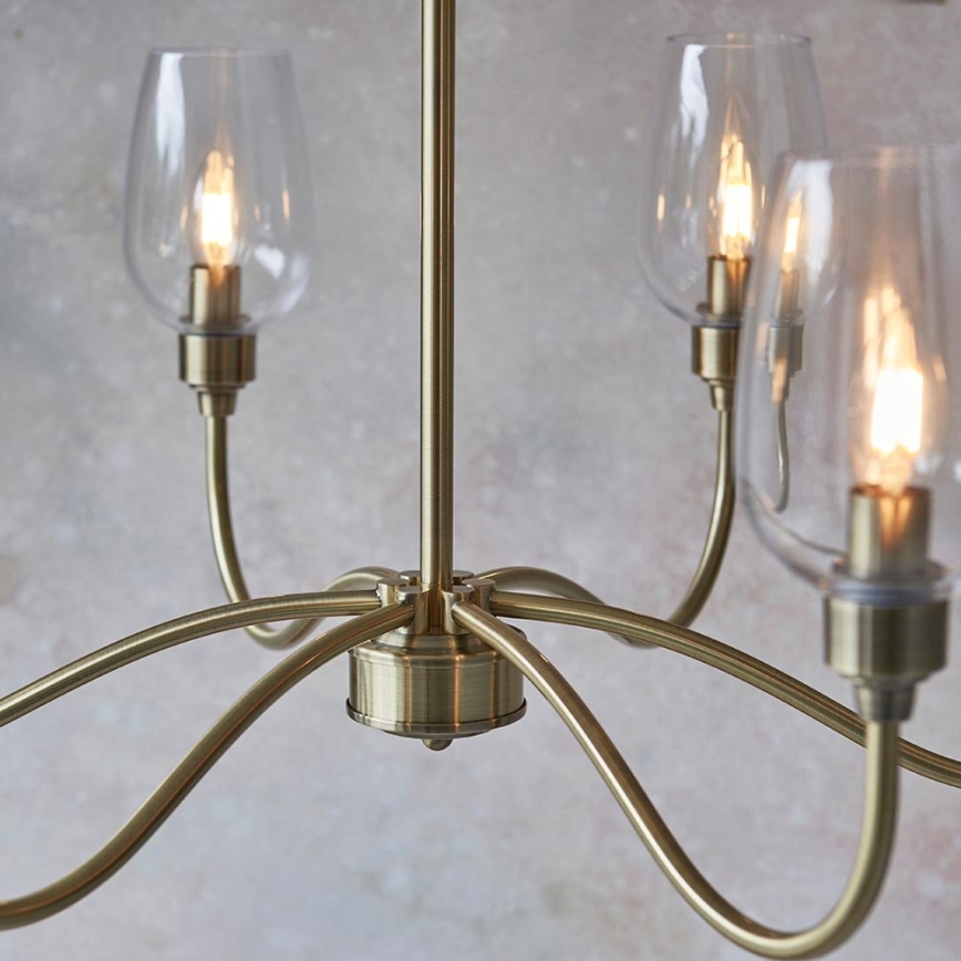 Endon 107791 - Lustre suspenso por corrente 6xE14/6W/230V latão