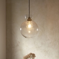 Endon 107948 - Lustre suspenso por cabo 1xE27/10W/230V dourado/cinzento fumado