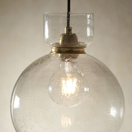 Endon 107948 - Lustre suspenso por cabo 1xE27/10W/230V dourado/cinzento fumado