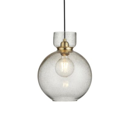 Endon 107948 - Lustre suspenso por cabo 1xE27/10W/230V dourado/cinzento fumado