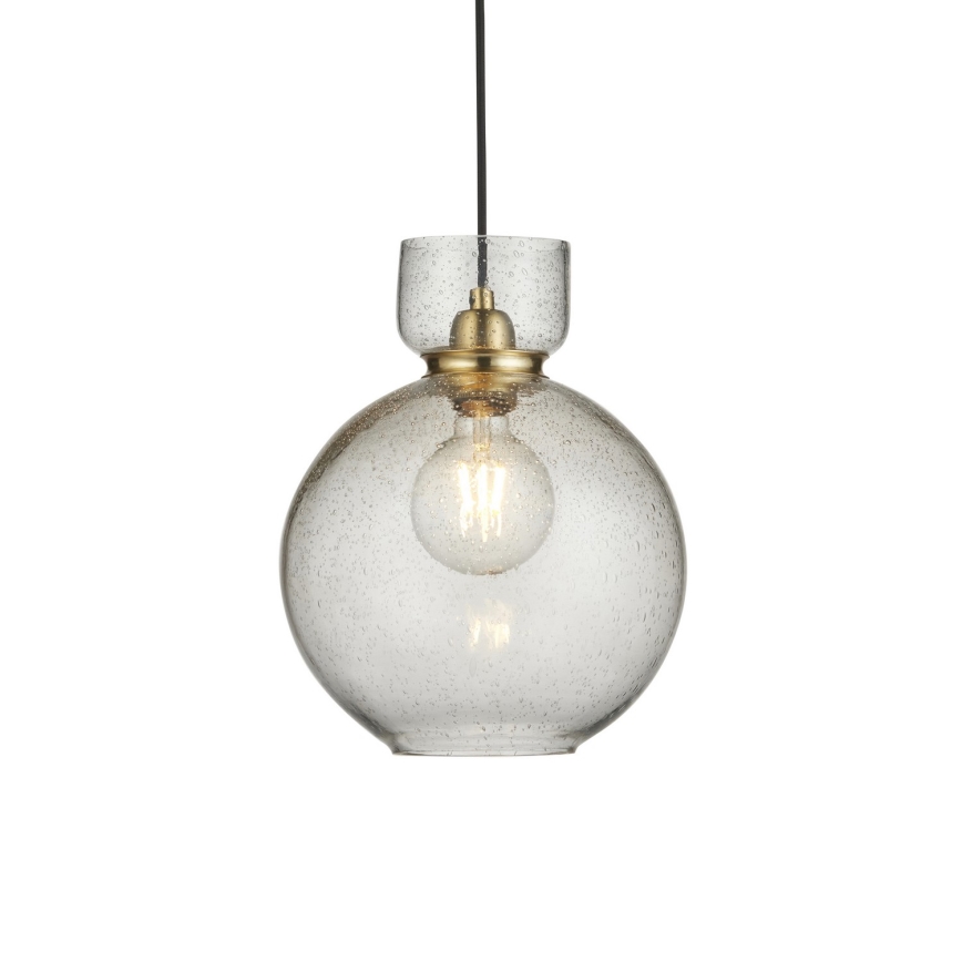 Endon 107948 - Lustre suspenso por cabo 1xE27/10W/230V dourado/cinzento fumado