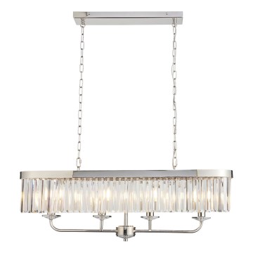 Endon 109058 - Lustre suspenso por corrente 4xE14/6W/230V, acabamento cromado brilhante