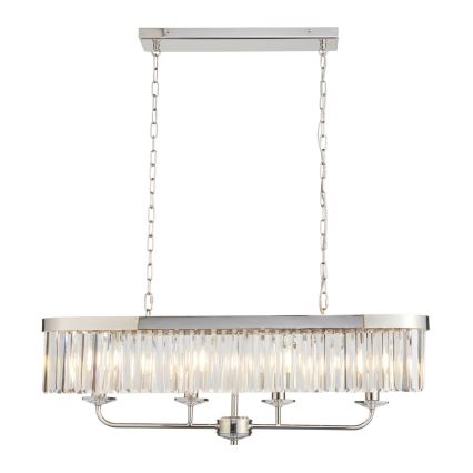 Endon 109058 - Lustre suspenso por corrente 4xE14/6W/230V, acabamento cromado brilhante