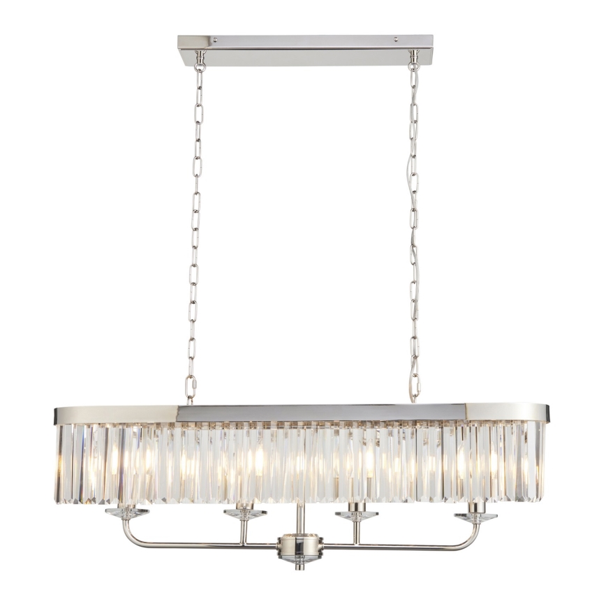 Endon 109058 - Lustre suspenso por corrente 4xE14/6W/230V, acabamento cromado brilhante