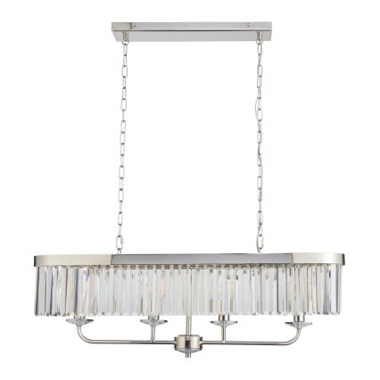 Endon 109058 - Lustre suspenso por corrente 4xE14/6W/230V, acabamento cromado brilhante