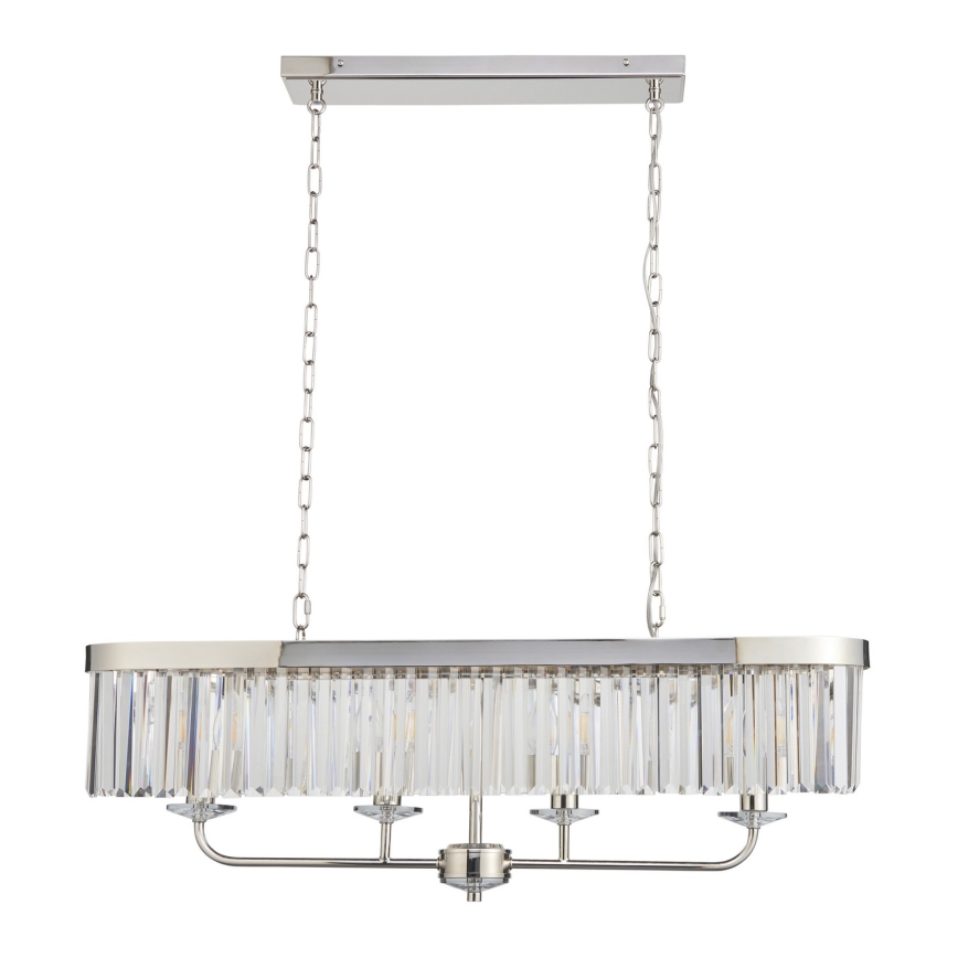 Endon 109058 - Lustre suspenso por corrente 4xE14/6W/230V, acabamento cromado brilhante