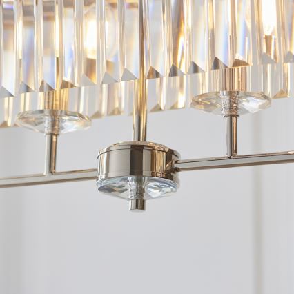 Endon 109058 - Lustre suspenso por corrente 4xE14/6W/230V, acabamento cromado brilhante