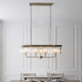 Endon 110539 - Lustre com corrente CHESTERFIELD 4xE14/6W/230V latão