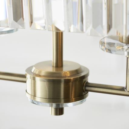 Endon 110539 - Lustre com corrente CHESTERFIELD 4xE14/6W/230V latão