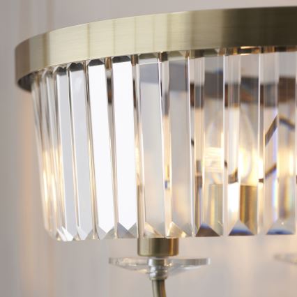 Endon 110644 - Candeeiro de chão CHESTERFIELD 3xE14/6W/230V latão