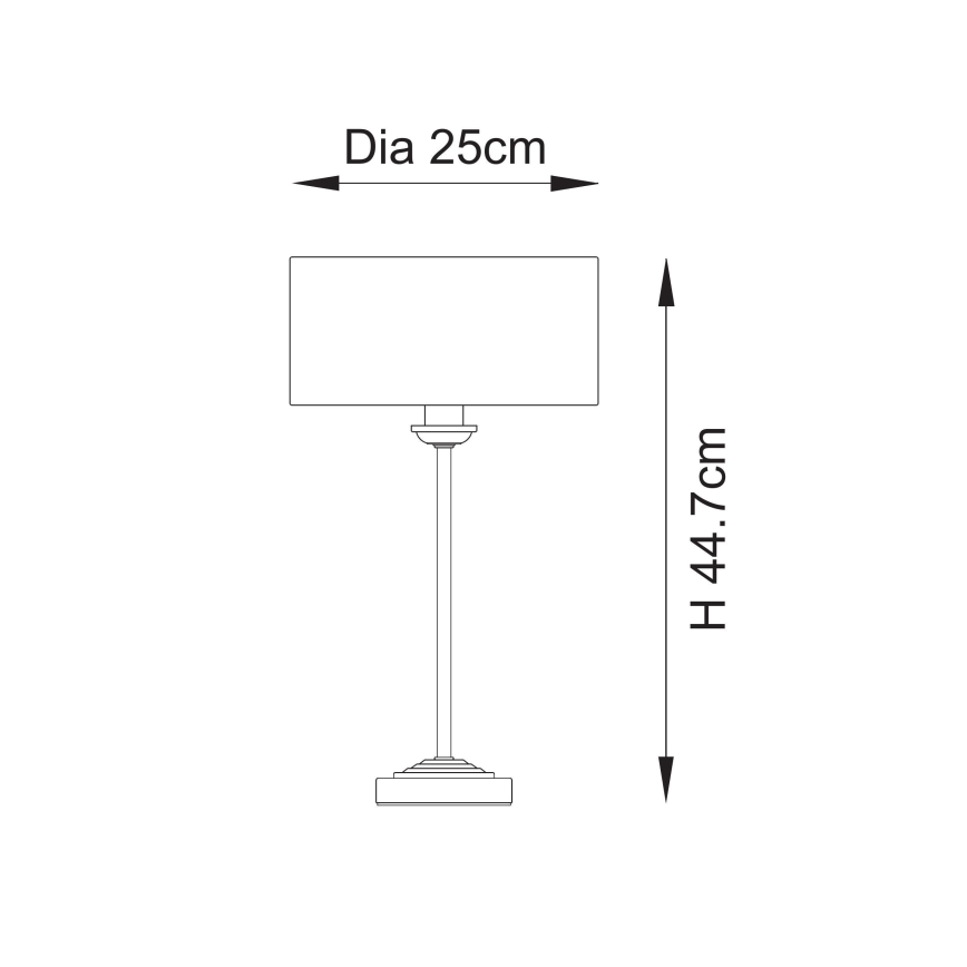 Endon 110728 - Candeeiro de mesa HIGHCLERE 1xE14/7W/230V bege/latão Ø 25 cm