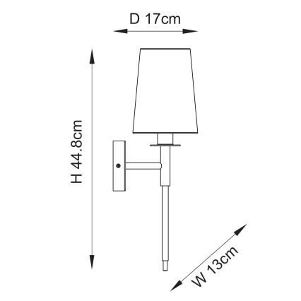 Endon 110738 - Aplique de parede 1xE14/6W/230V branco/dourado