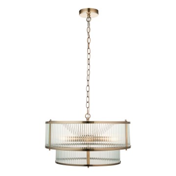 Endon 110944 - Lustre com corrente RIDGETON 5xE14/6W/230V latão